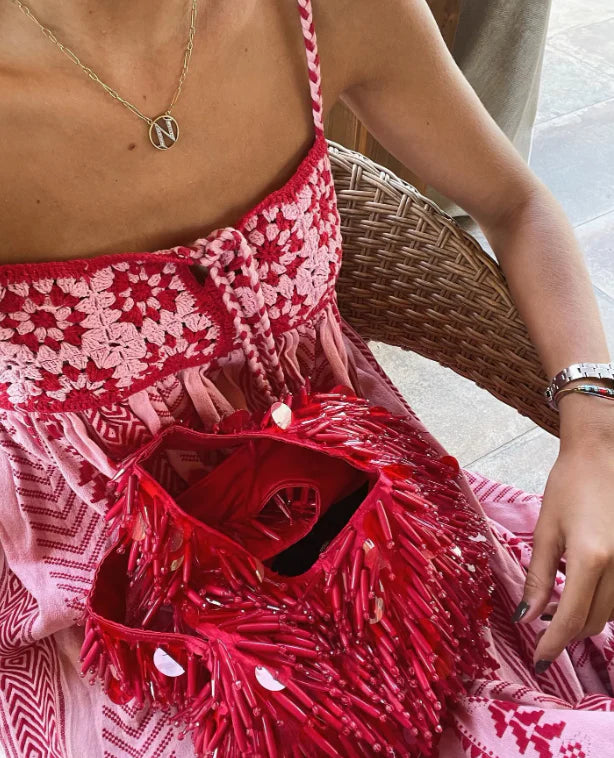 Krisha Dress | Spaghetti Strap Bohemian Style Maxi Dress