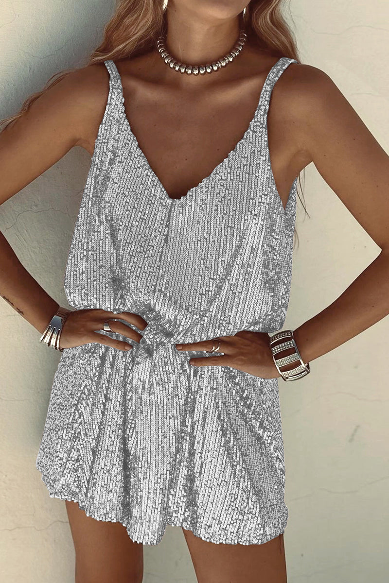 Kristy Dress | Sleeveless Sequins Mini Dress