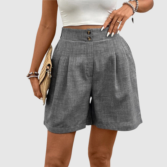 Isabella Pleated Shorts | Relaxed Fit High Waisted Shorts