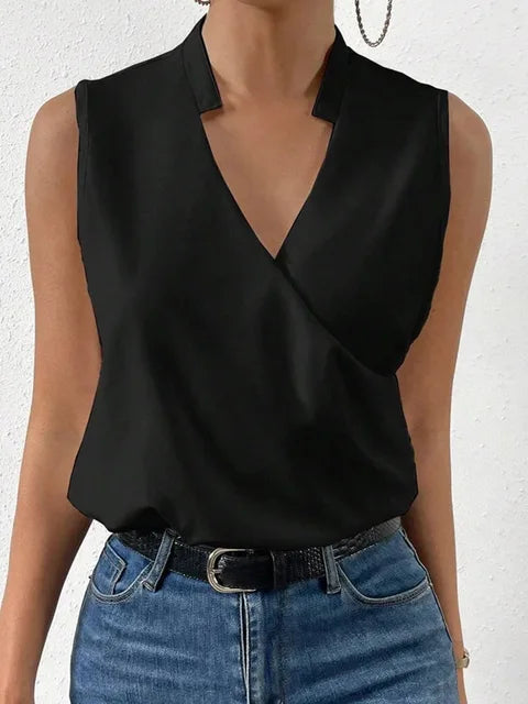 Mabel Top | Trendy V-neck Sleeveless Top
