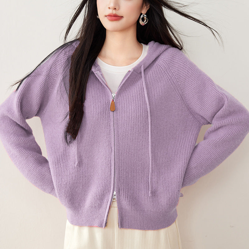 Isabella Relaxed Fit Zip-Up Hoodie | Hooded Long Sleeve Zip Hoodie