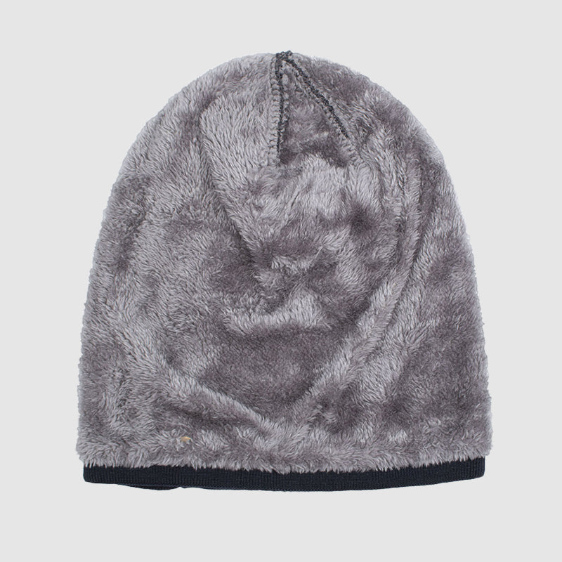 Arthur Relaxed Fit Beanie | Chevron Pattern Ribbed Brim Beanie