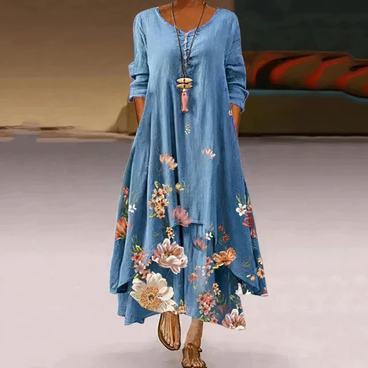 Milliana Dress | Women's Breathable Long Sleeve Maxi Dress