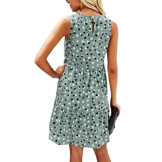 Minerva Dress | Women's Polka Dot Sleeveless Dress