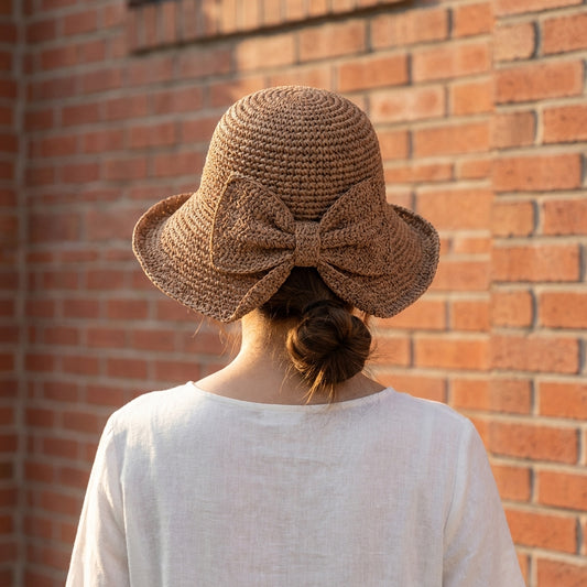 Elowen Woven Straw Sun Hat | Lightweight Breathable Summer Beach Hat