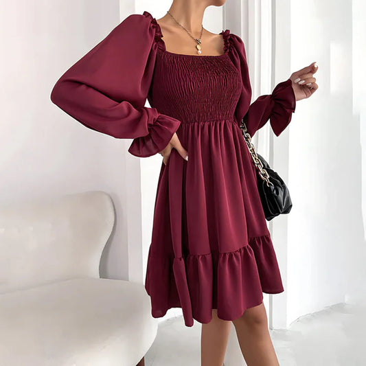 Molly Long Sleeve Ruffled Chic Dress