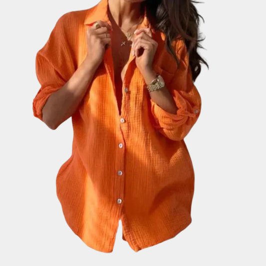 Naeema Shirt | Oversized Fit Long Sleeve Button-Up Shirt