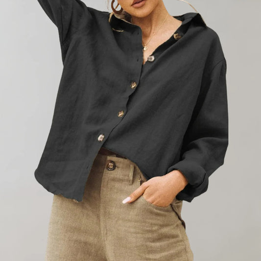 Nelle Blouse | Casual Long Sleeve Blouse with Lightweight Breathable Fabric