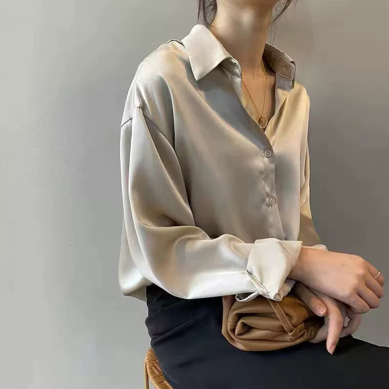 Flora Blouse | Silky Long-Sleeve Blouse