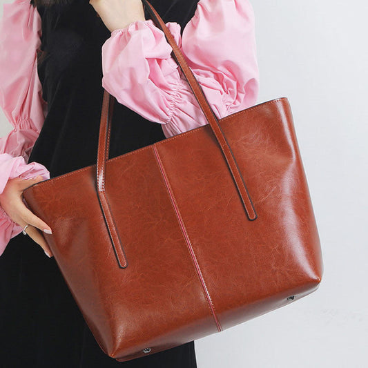 Ivy Structured Tote Bag | Solid Dual Top Handles Tote Bag