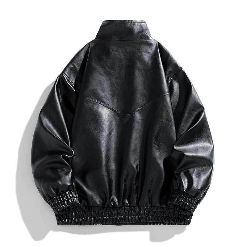 Freddie Oversized Bomber Jacket | Stand Collar Hip-Length Bomber Jacket