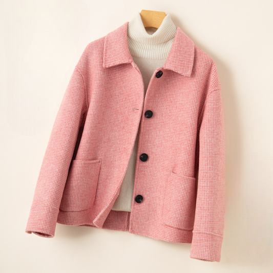 Isla Relaxed Fit Jacket | Check Pattern Button Front Jacket