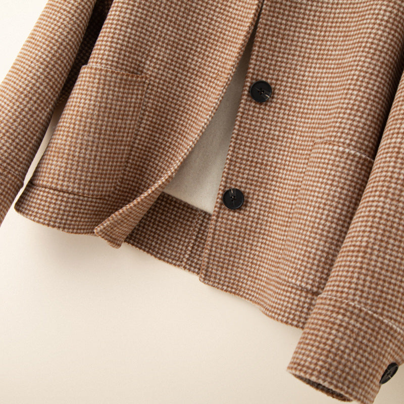 Isla Relaxed Fit Jacket | Check Pattern Button Front Jacket