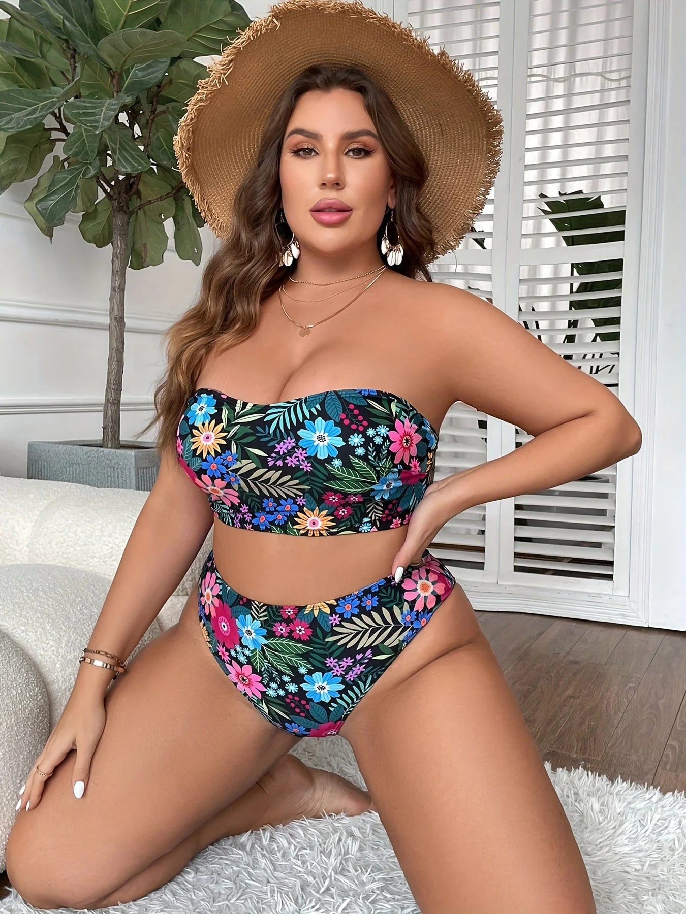 Oliana Bikini | Plus Size Tropical Bikini Set