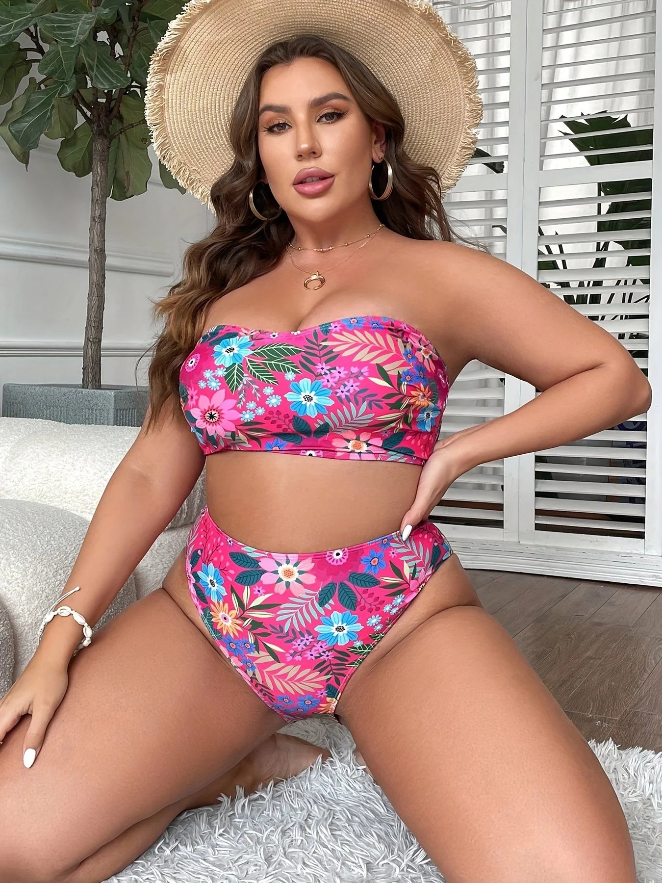 Oliana Bikini | Plus Size Tropical Bikini Set