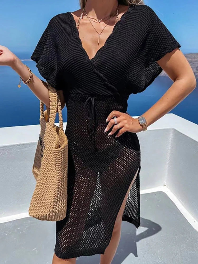 Orelia Dress | Crochet Beach Dress with Wrap Design