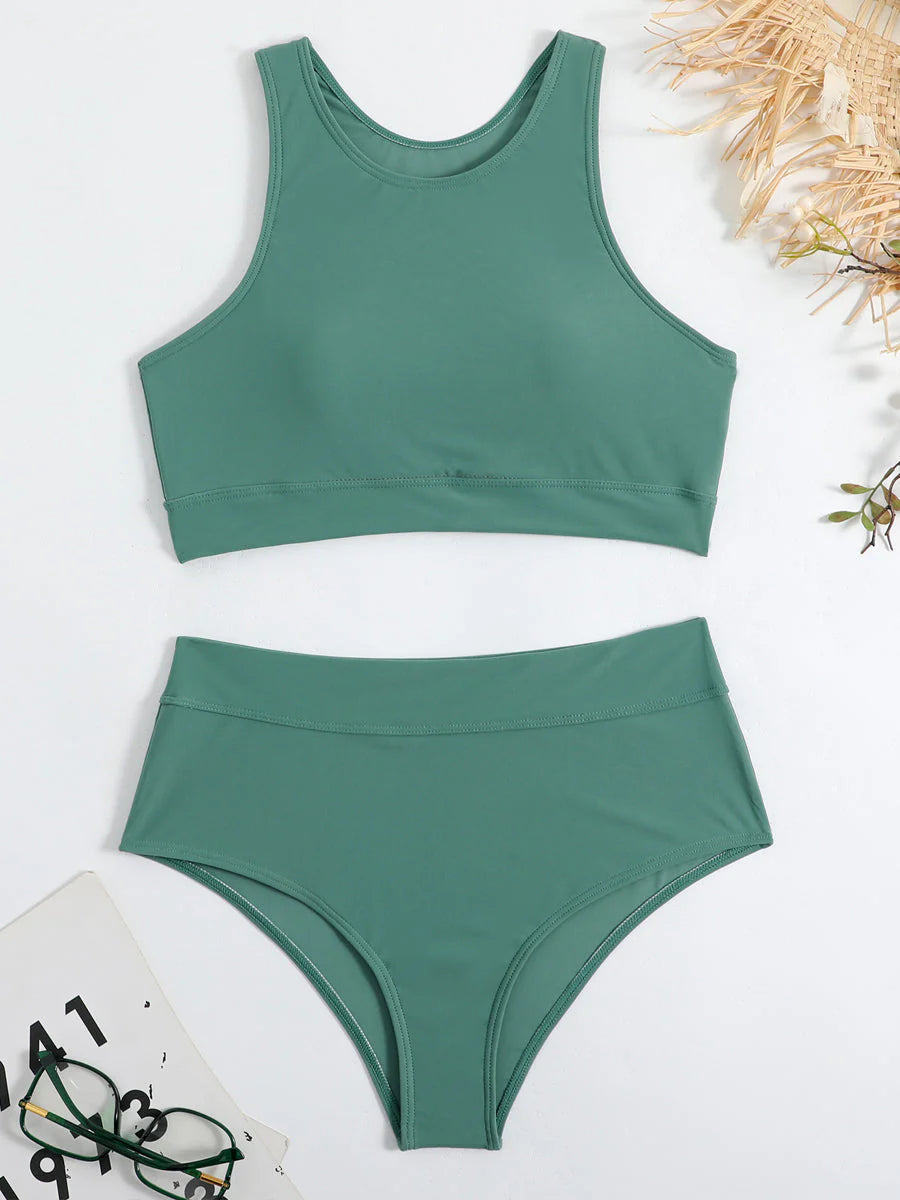 Orianna Bikinis | High Waist Elastic Waist Sporty Bikini