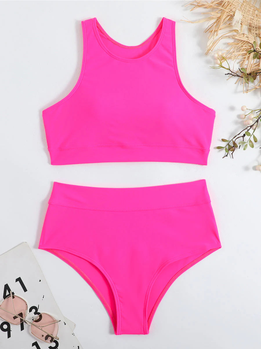 Orianna Bikinis | High Waist Elastic Waist Sporty Bikini