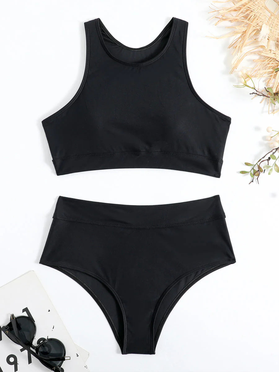 Orianna Bikinis | High Waist Elastic Waist Sporty Bikini