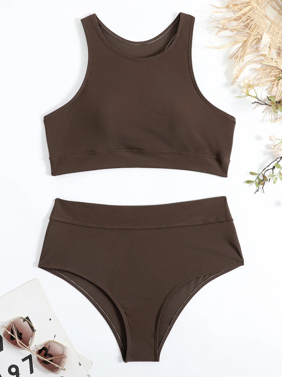 Orianna Bikinis | High Waist Elastic Waist Sporty Bikini