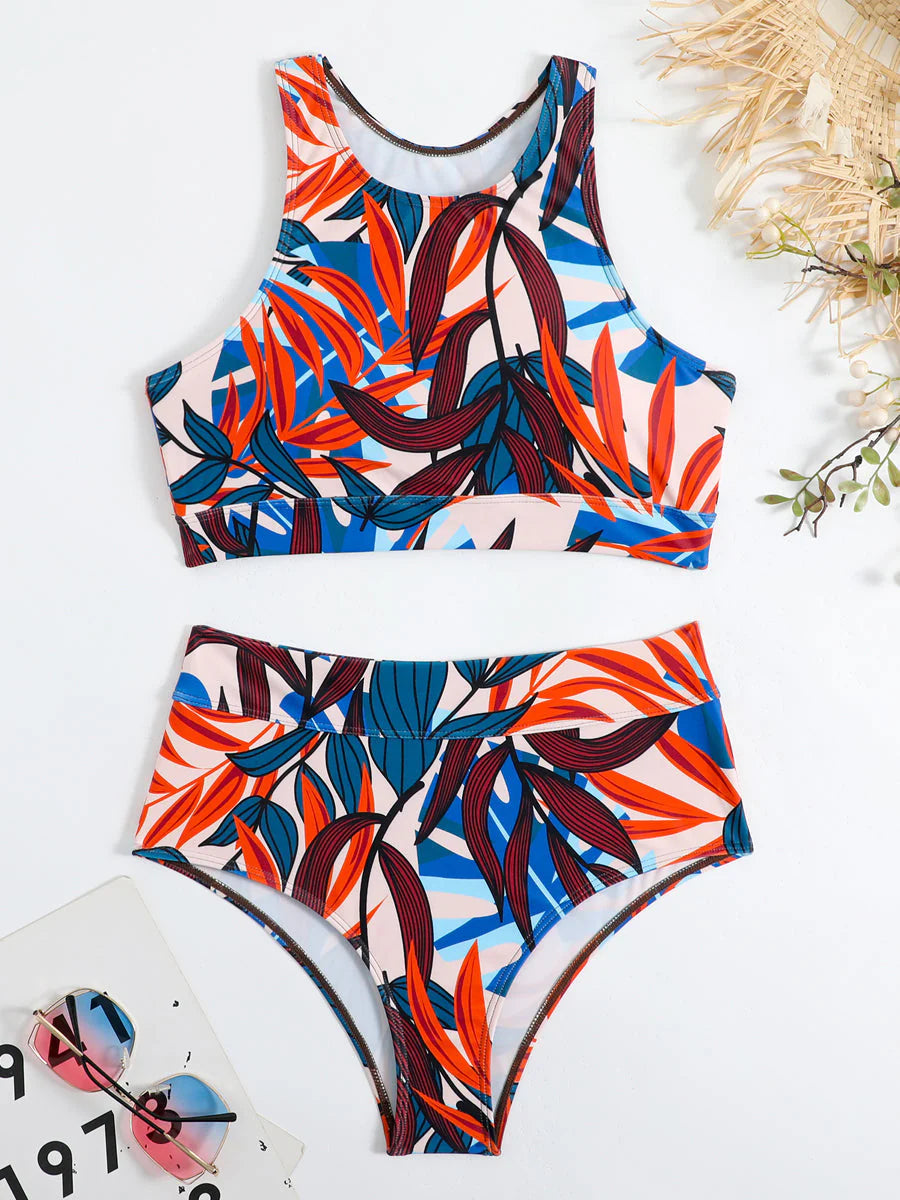Orianna Bikinis | High Waist Elastic Waist Sporty Bikini