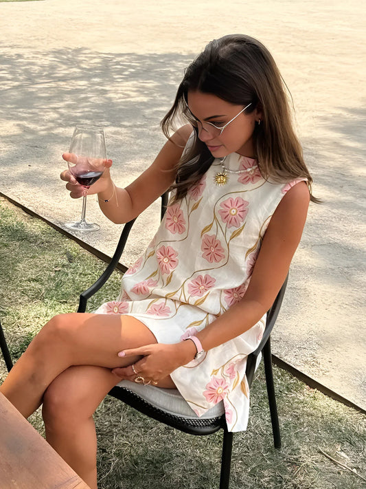 Ozaira Dress | Sleeveless Floral Mini Dress with A-Line Fit