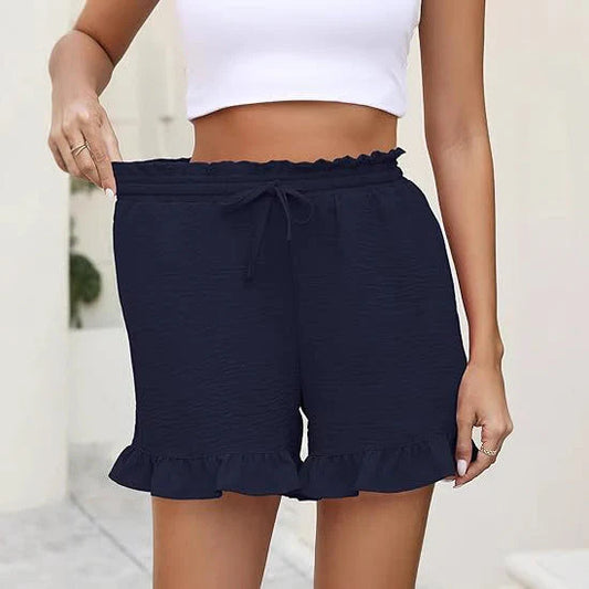 Paityn Shorts | Ruffle Hem Cotton Shorts