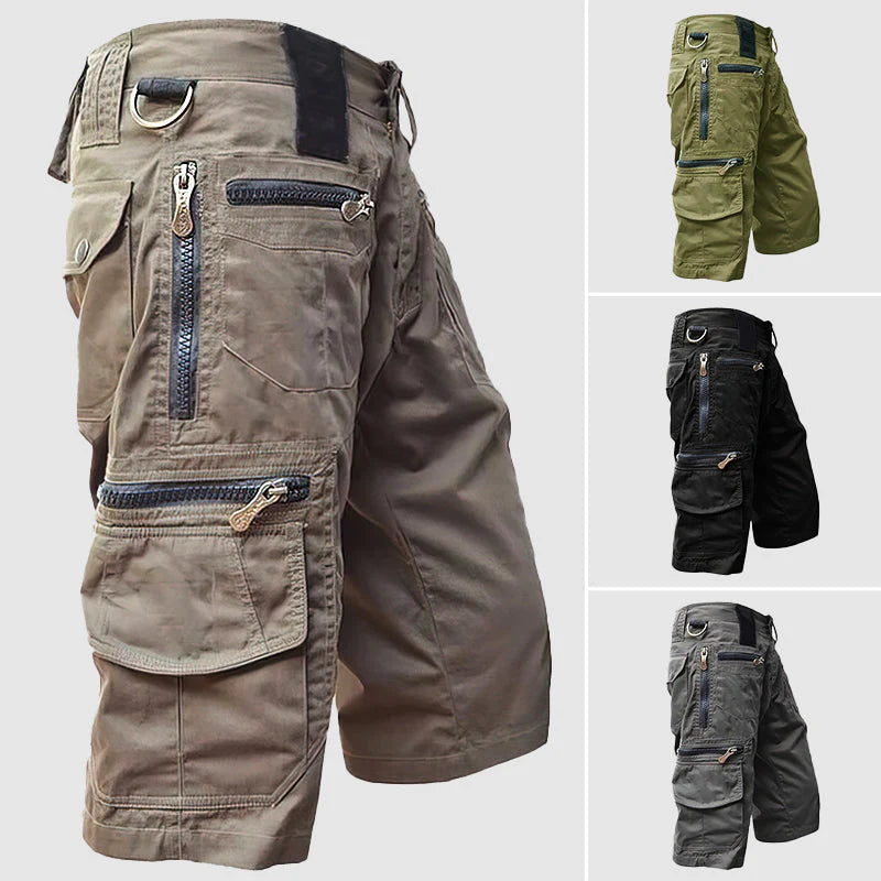 Pelle Cargo Shorts | Men's Knee-Length Multi-Pocket Utility Shorts