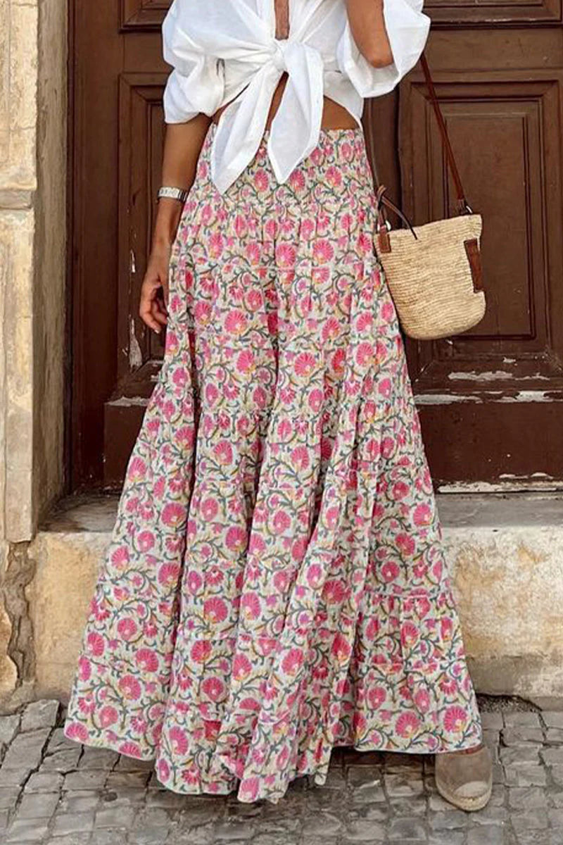 Penny Skirt | High-Waisted Printed Maxi Skirt