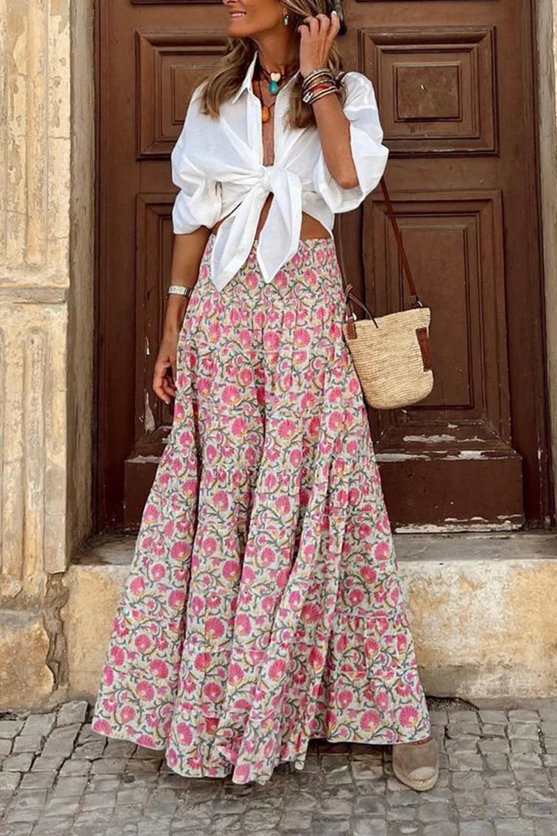 Penny Skirt | High-Waisted Printed Maxi Skirt