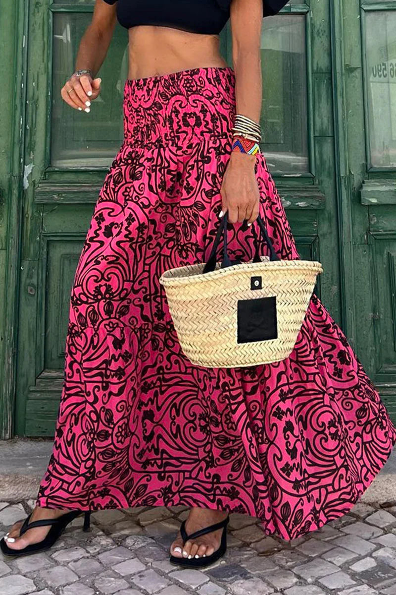 Penny Skirt | High-Waisted Printed Maxi Skirt