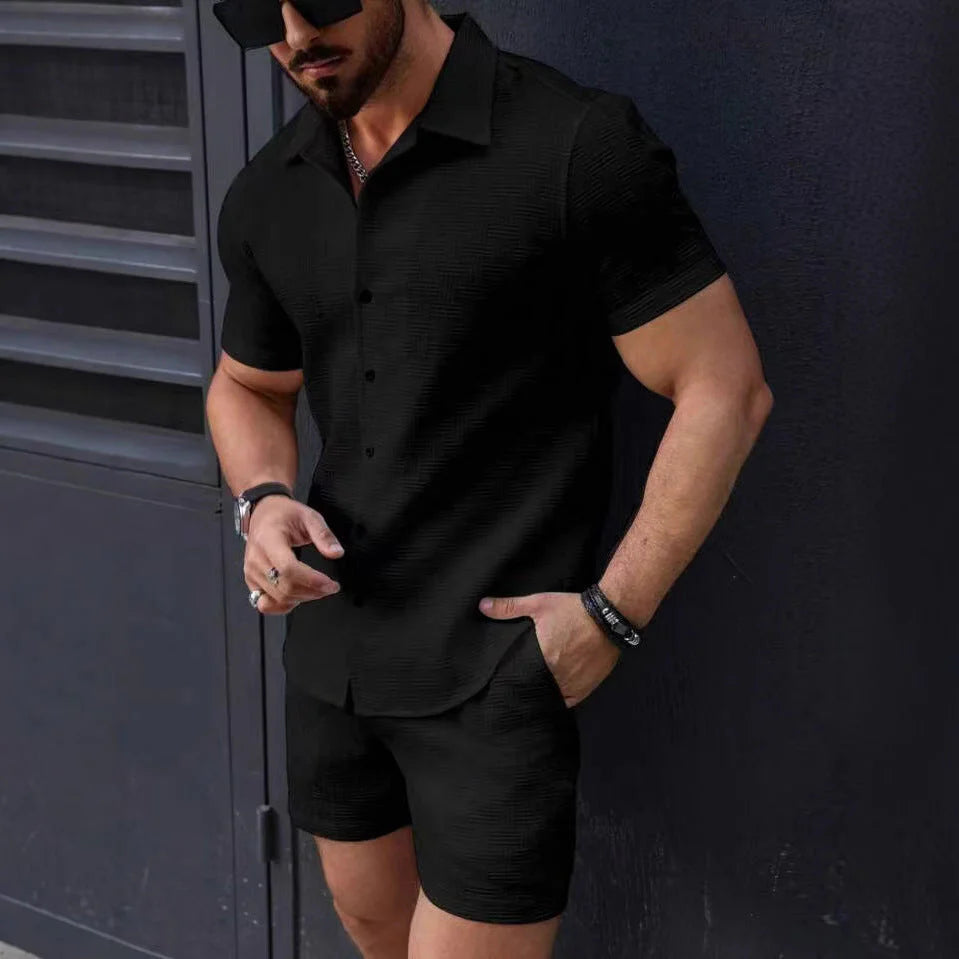 Phillip Co-ord Set | Slim Button-Down Shirt & Shorts