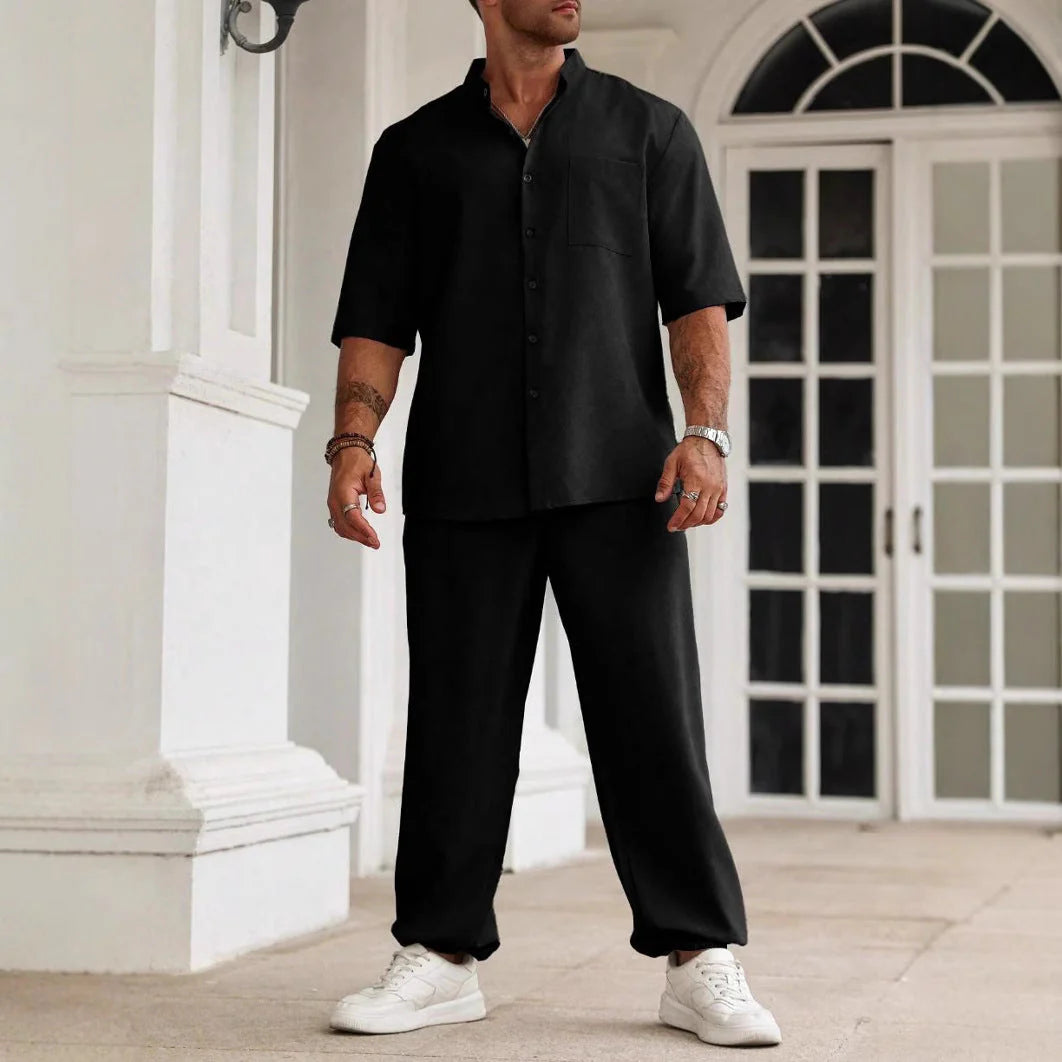 Piolo Co-ord Set | Short Sleeve Shirt & Trousers