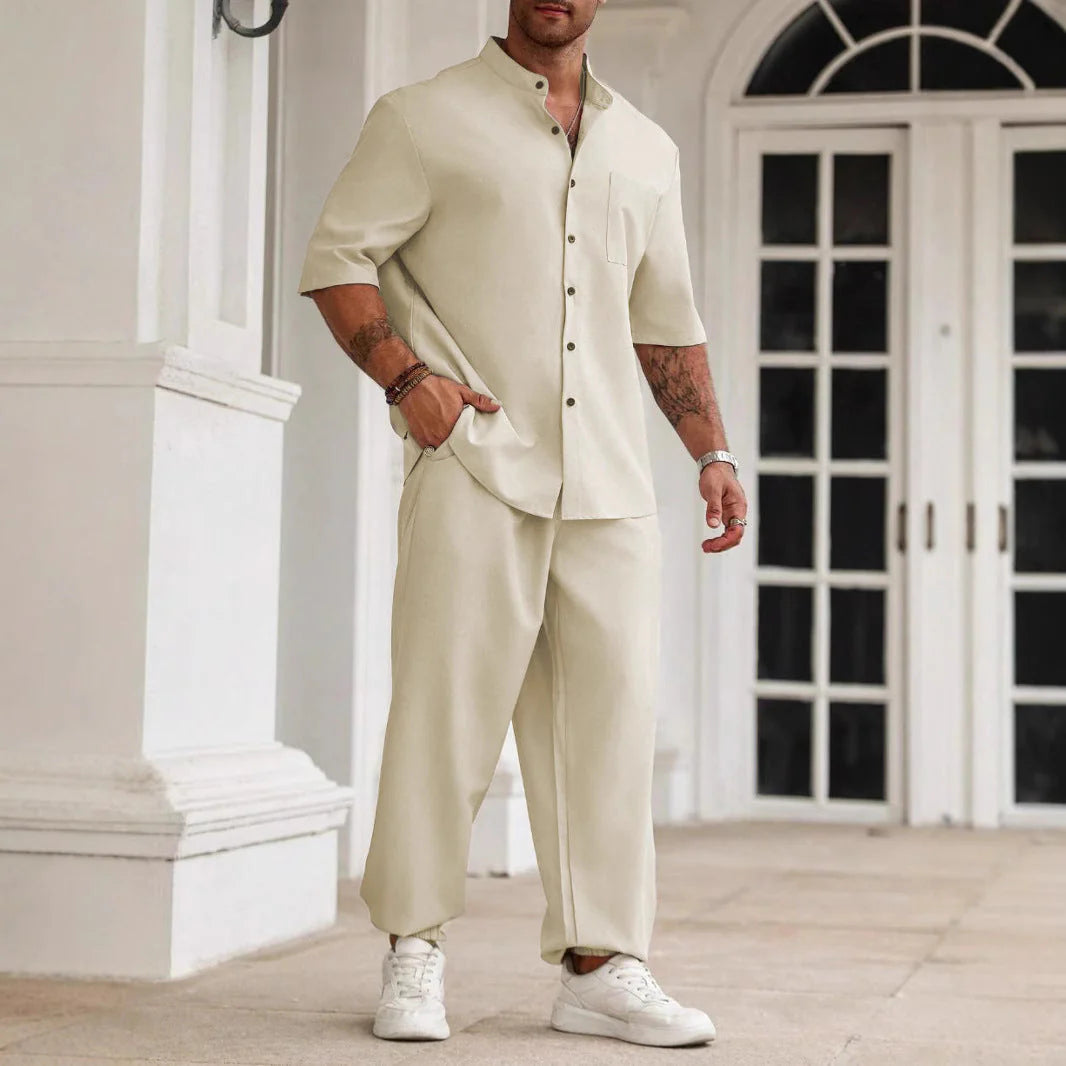 Piolo Co-ord Set | Short Sleeve Shirt & Trousers