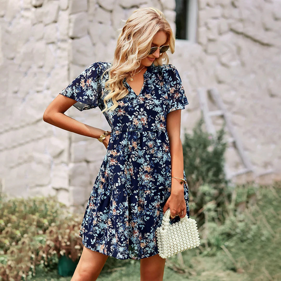Polly Dress | Floral Summer Mini Dress