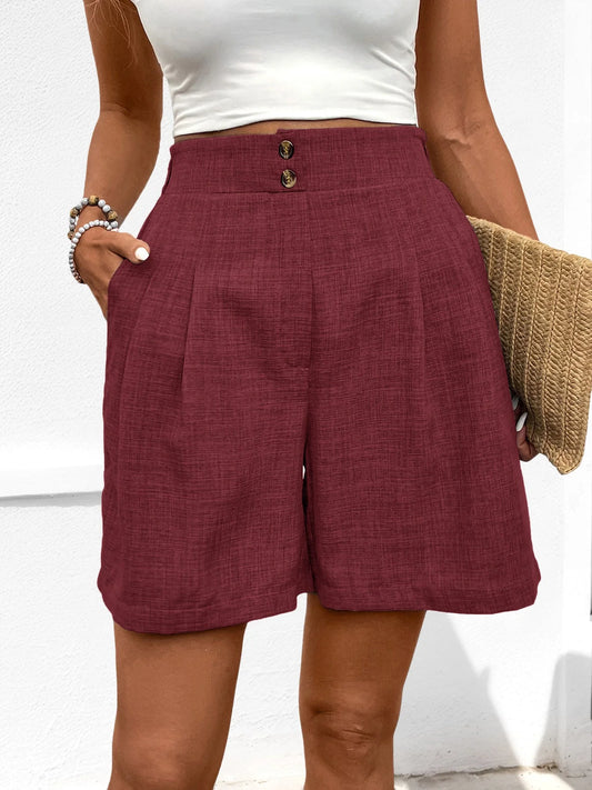 Poppie Shorts | High-Waisted Wide Leg Woven Shorts