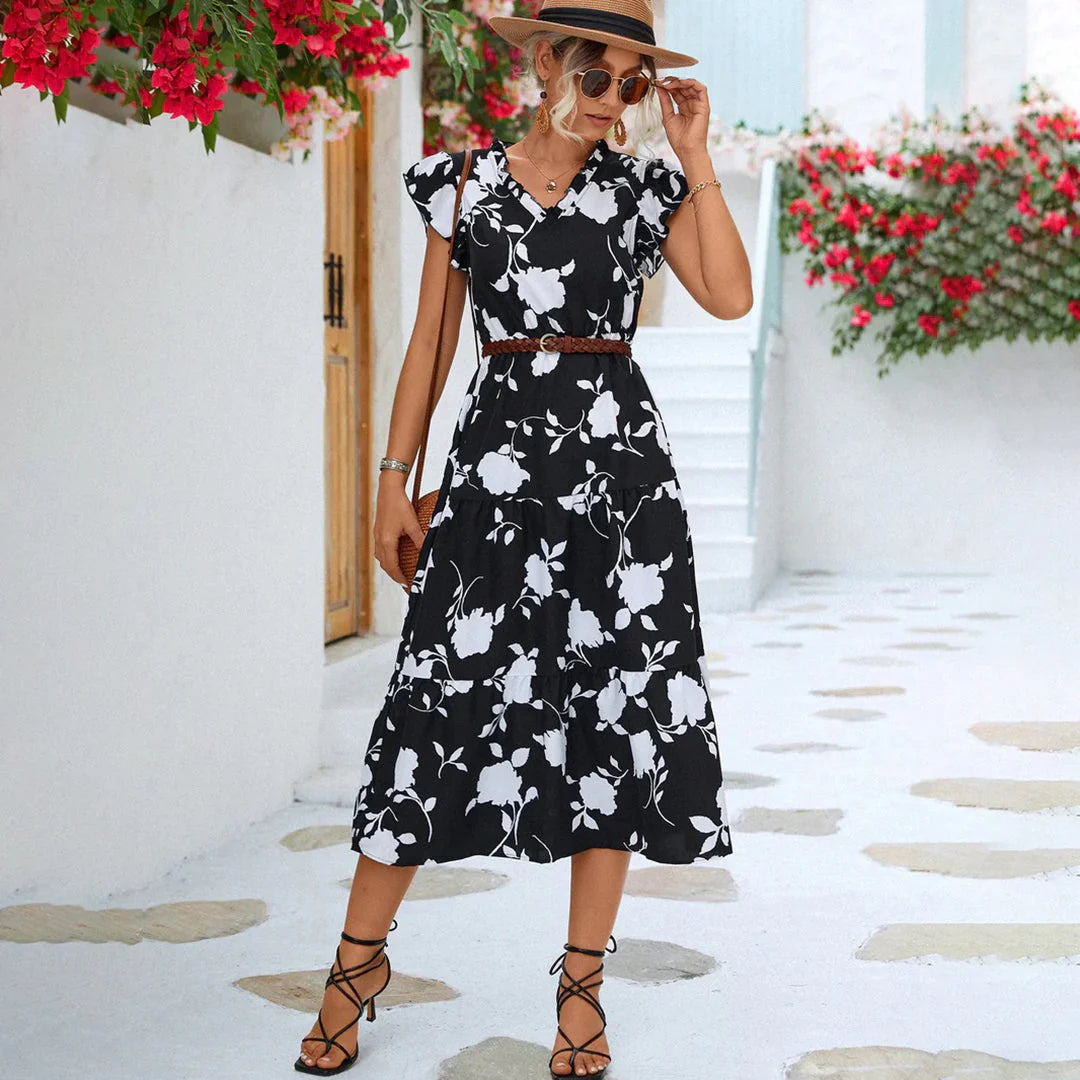 Poppy Dress | Floral Summer Midi Dress
