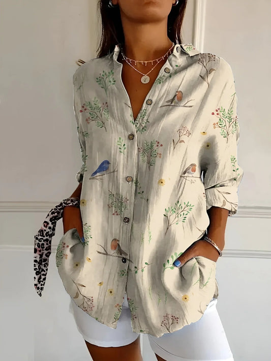Precious Top | Floral Breeze Button-Up Shirt