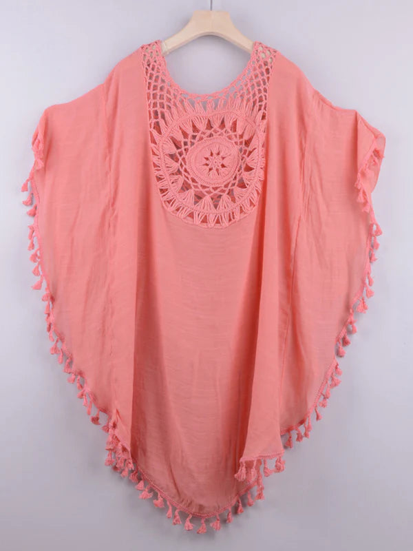 Qarina Cover Up | Delicate Floral Design Beach Dress