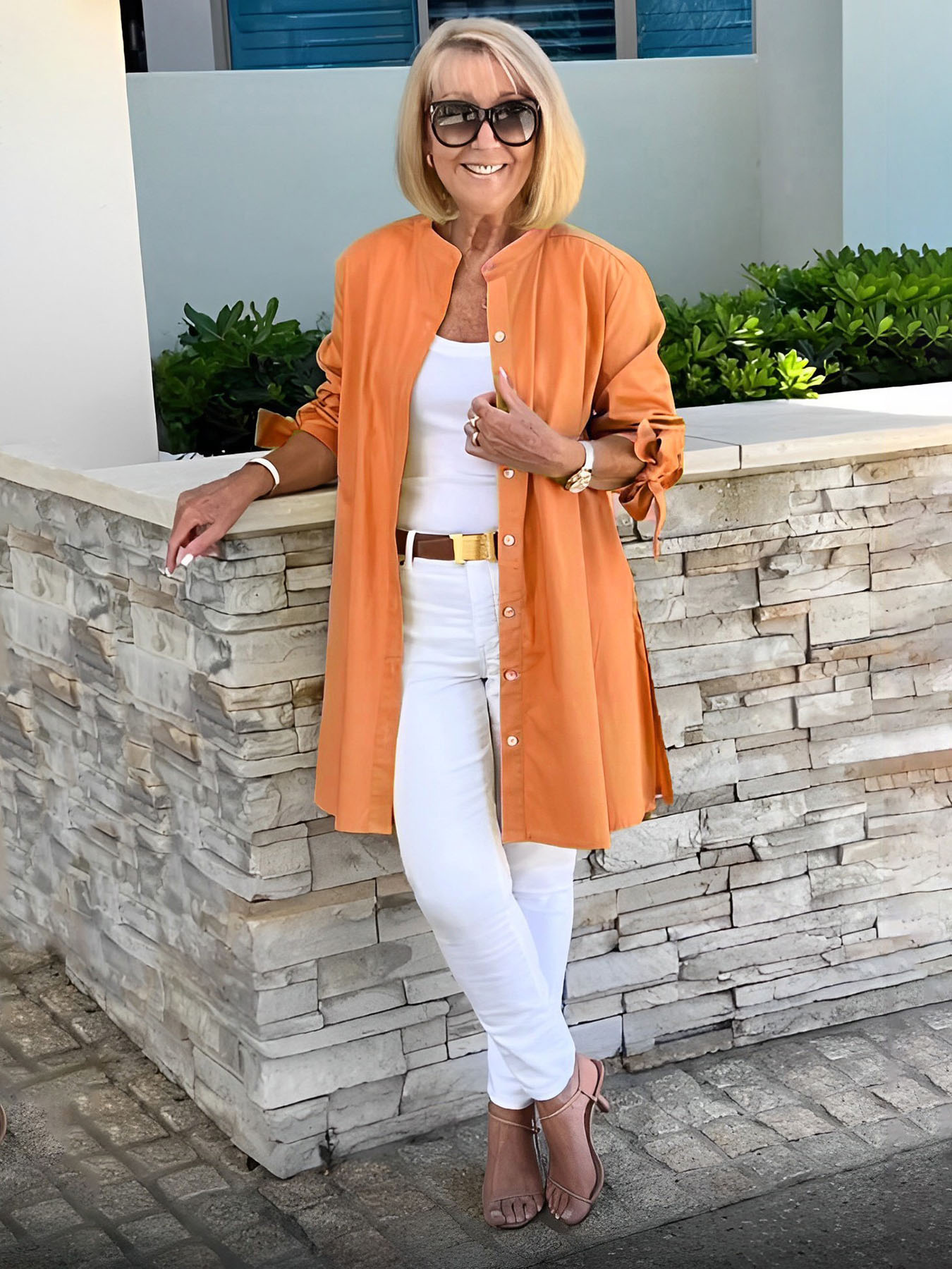 Qavina Shirt | Women's Spring Longline Button-Down Shirt