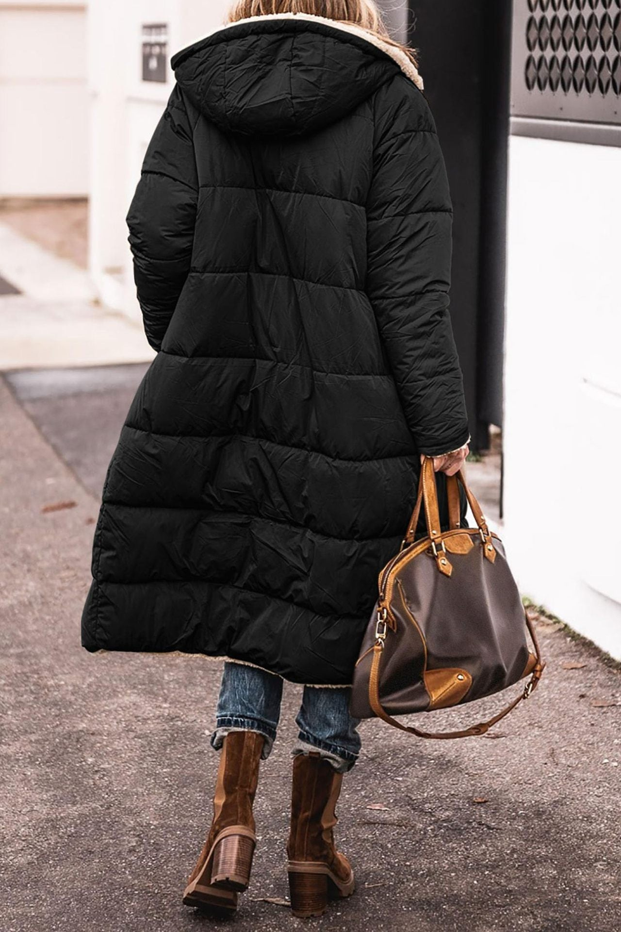 Qorina Coat | Women's Winter Reversible Long Coat