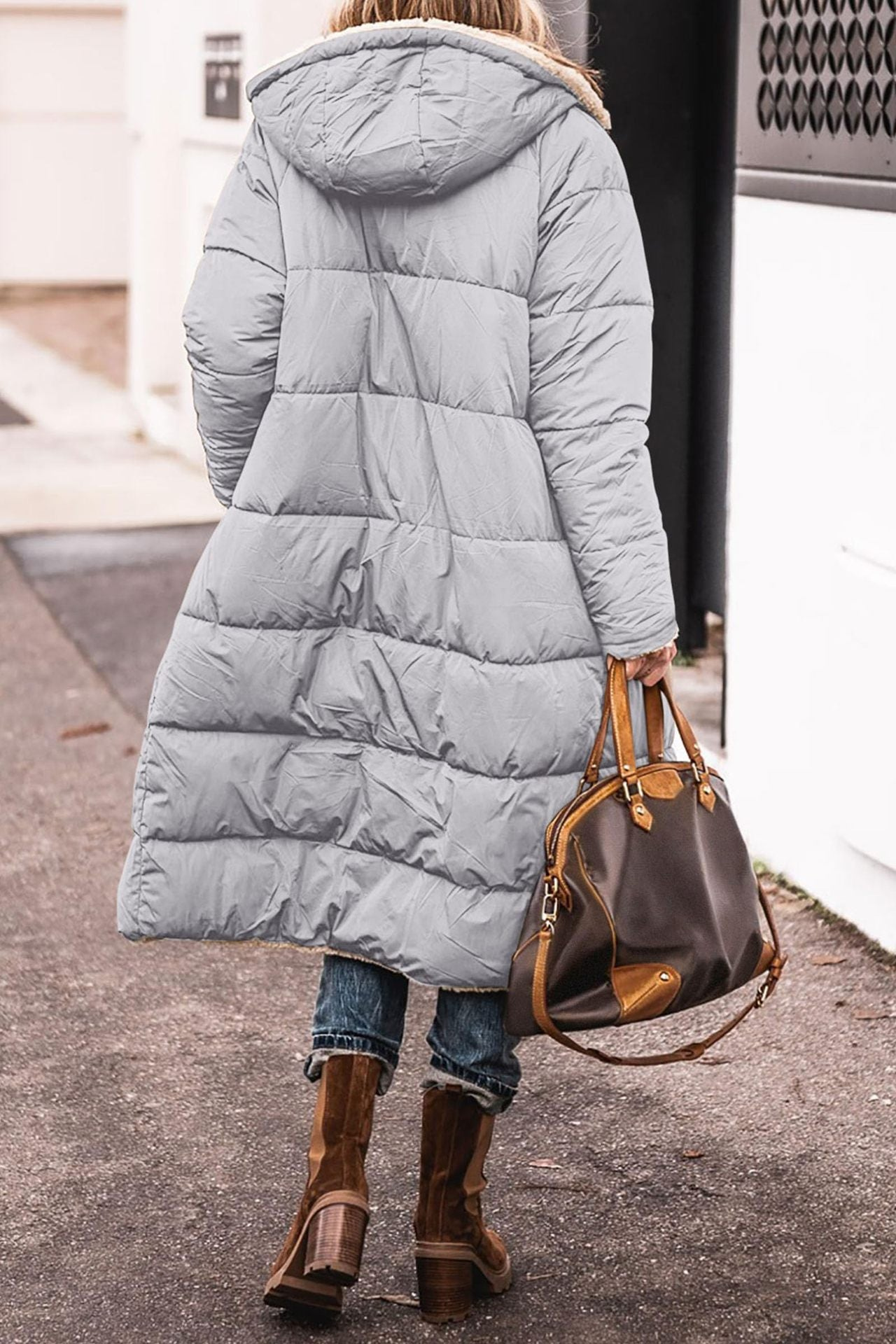 Qorina Coat | Women's Winter Reversible Long Coat