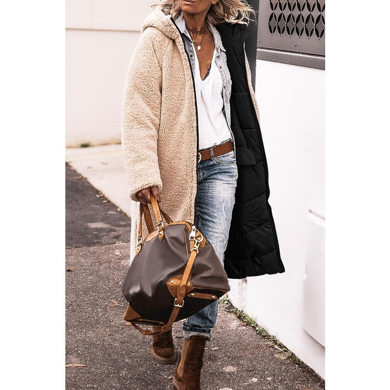 Qorina Coat | Women's Winter Reversible Long Coat