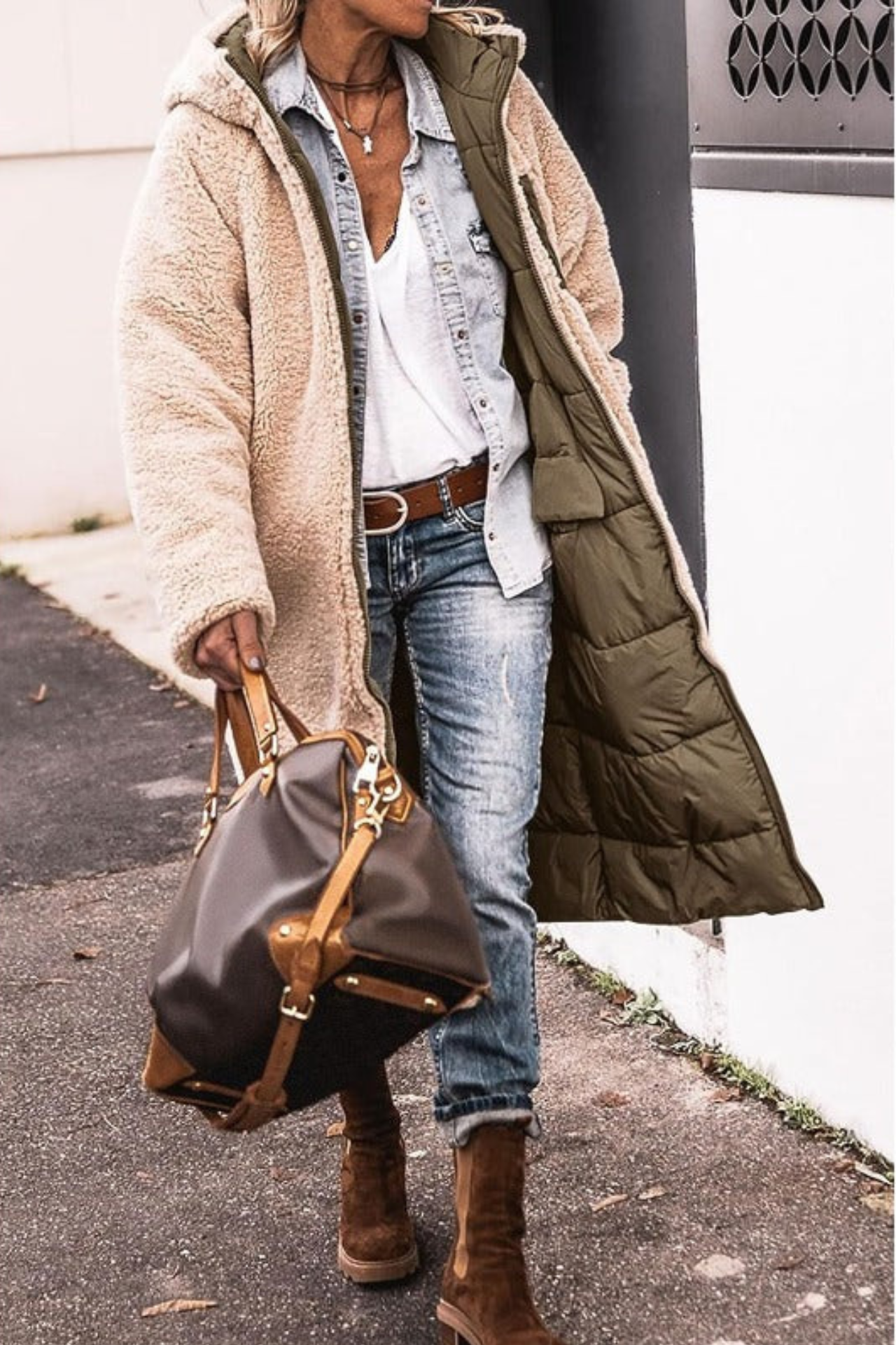 Qorina Coat | Women's Winter Reversible Long Coat