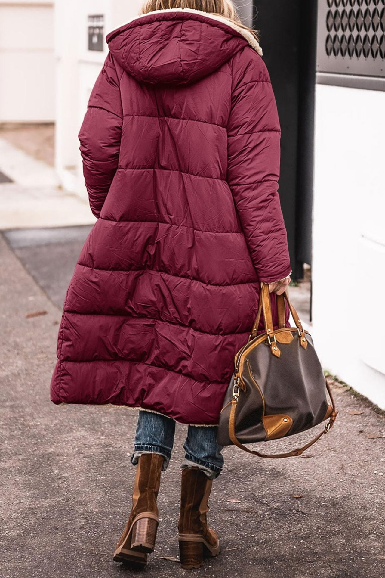 Qorina Coat | Women's Winter Reversible Long Coat