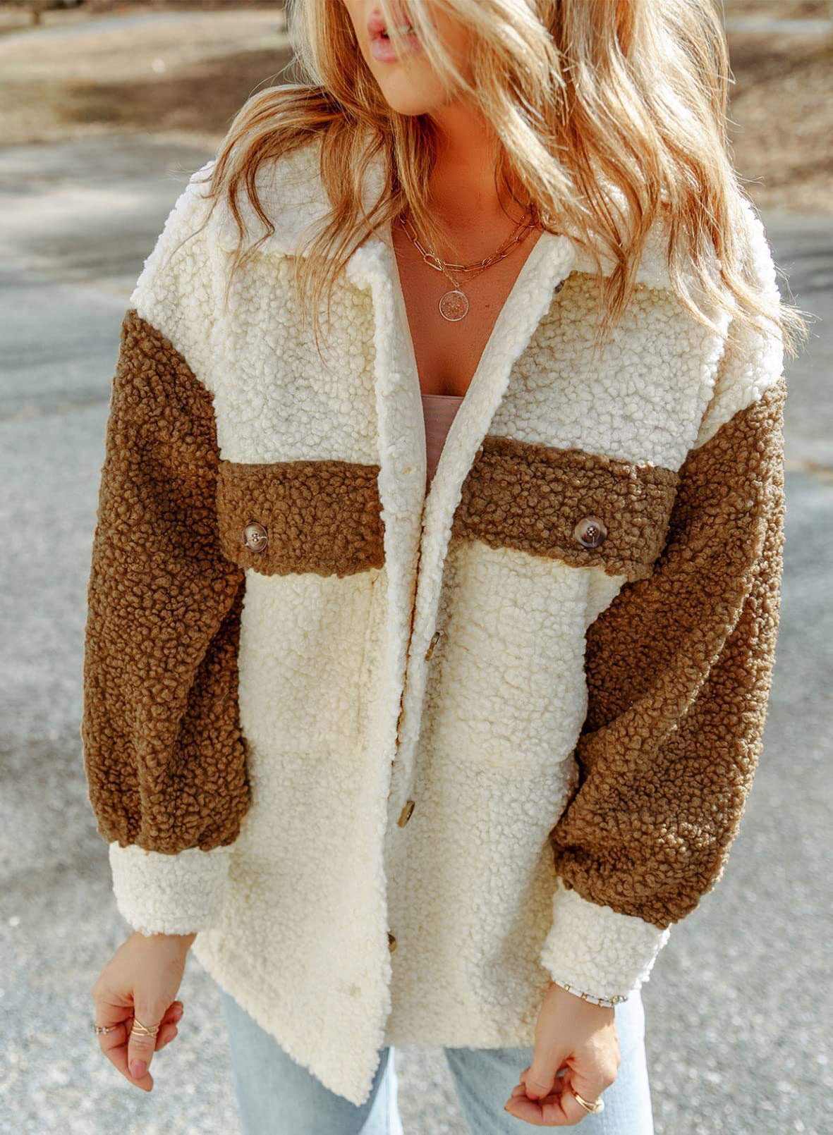 Quetina Jacket | Women's Winter Wool-Blend Colorblock Jacket