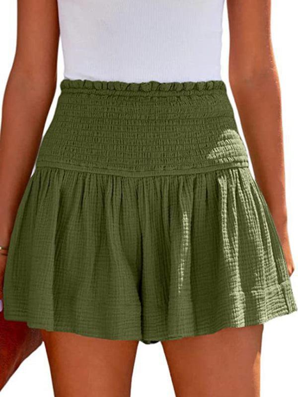Quinella Shorts | High Waist Pleated Flowy Shorts