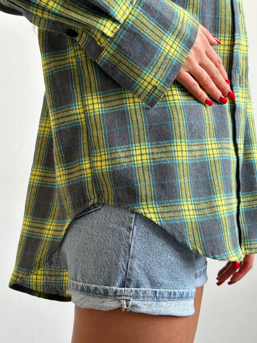Quinetta Shirt | Women's Autumn Checkered Flannel Shirt