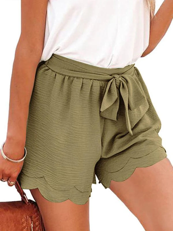 Quinisha Shorts | Layered Petal Shorts With Tie Waist