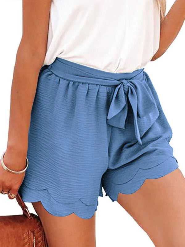 Quinisha Shorts | Layered Petal Shorts With Tie Waist